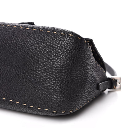 Fendi Calfskin Romano Selleria Baguette Black 8 of 11