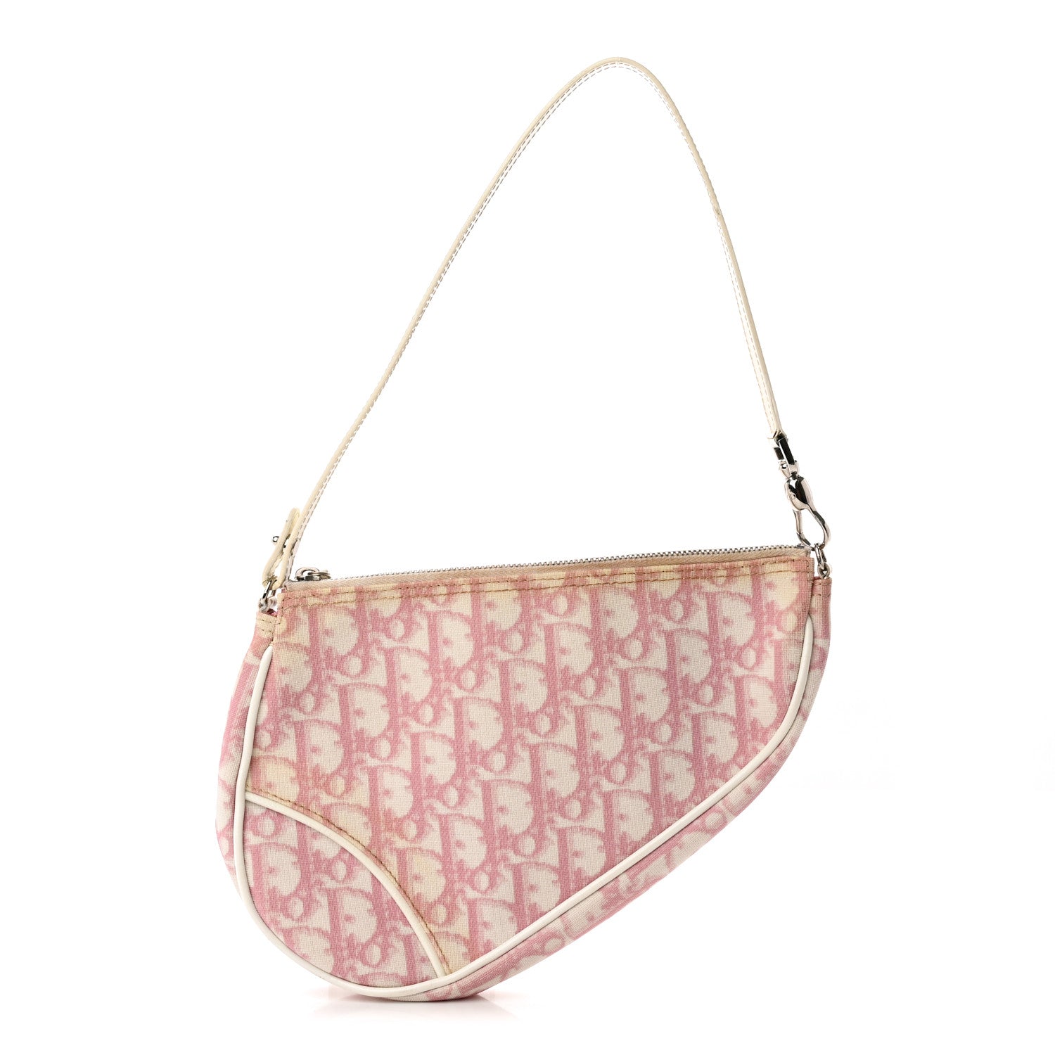 Christian Dior Monogram Mini Saddle Pochette Pink 1 of 15