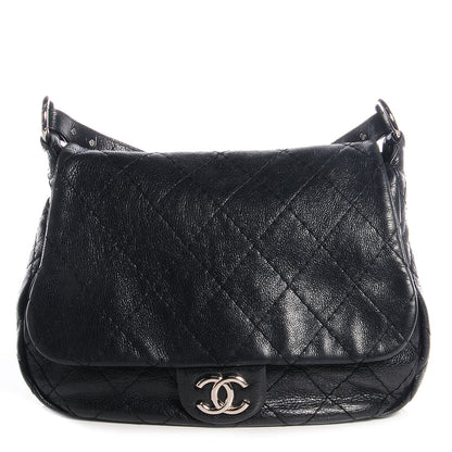 Chanel Glazed Calfskin On The Road XL Flap Black 1 of 6
