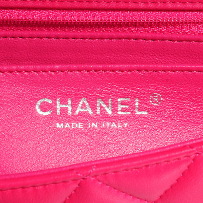 Chanel Lambskin Quilted Mini Flap Dark Pink 8 of 10