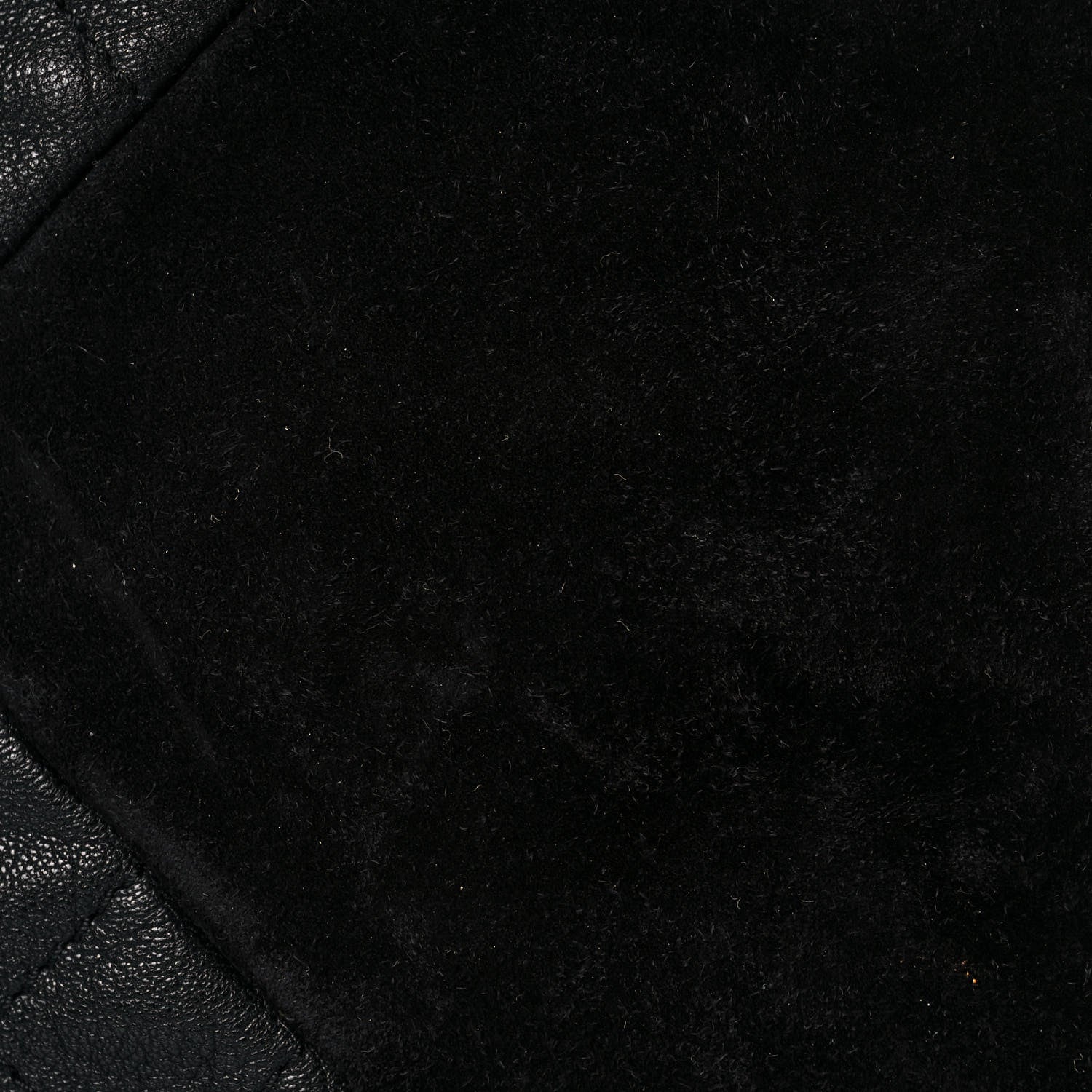 Chanel Goatskin Suede Calfskin Quilted Patchwork Drawstring Bag Black 13 of 14