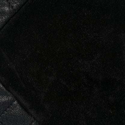 Chanel Goatskin Suede Calfskin Quilted Patchwork Drawstring Bag Black 13 of 14