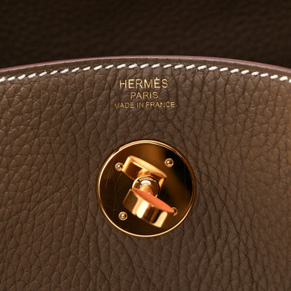 Hermes Taurillon Clemence Lindy 26 Etoupe 6 of 11