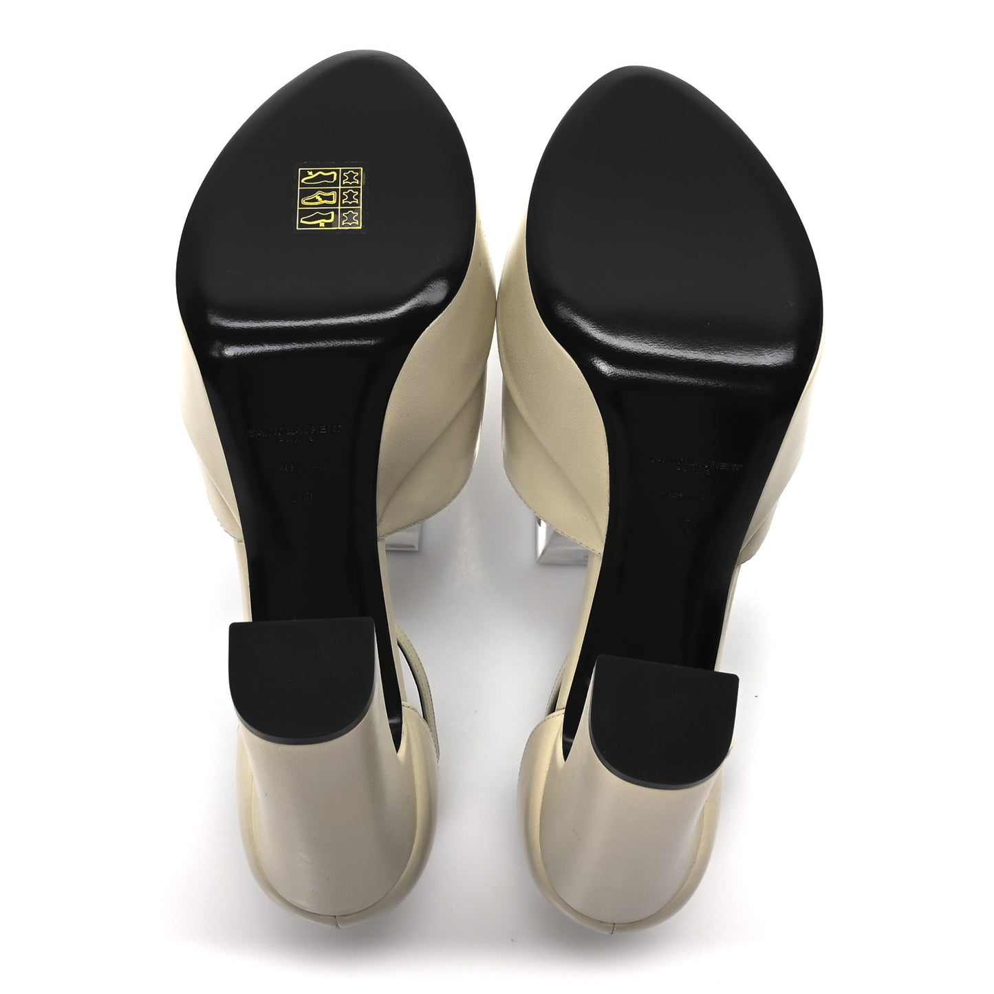 New Belfagor Jodie 95 Platform Sandals 40 Pearl