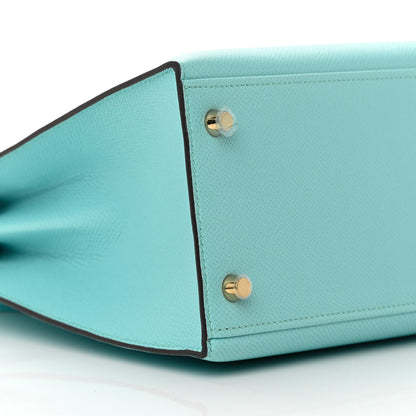 Hermes Epsom Kelly Sellier 28 Bleu Atoll 9 of 14