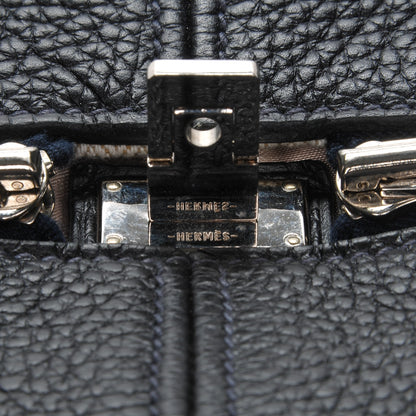 Hermes Togo Victoria II 43 Travel Indigo 7 of 9