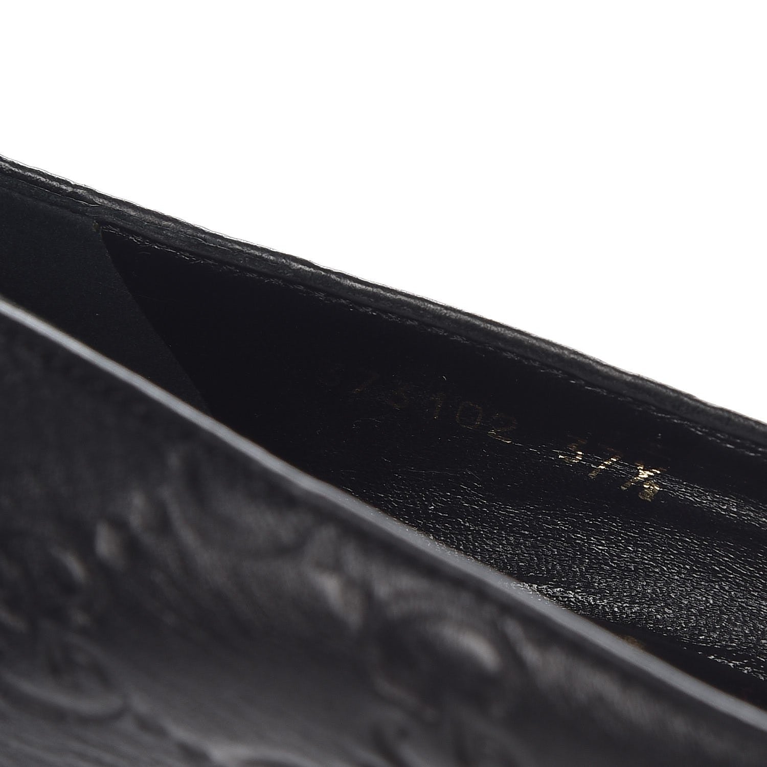 Gucci Guccissima Peep Toe Pumps 37.5 Black 11 of 12