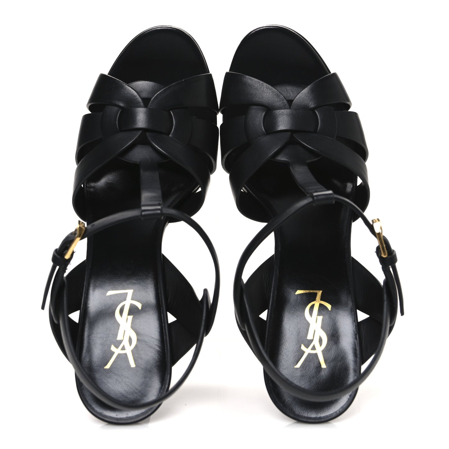 Calfskin Tribute 105 Platform Sandals 40 Black