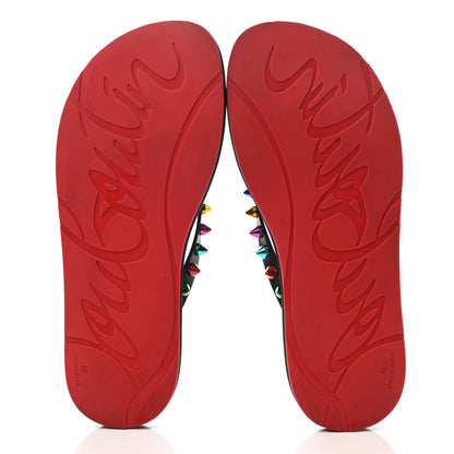 Christian Louboutin Rubber Spike Loubi Donna Flip Flop 39 Black Multicolor 5 of 7