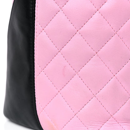 Chanel Calfskin Quilted Large Cambon Tote Pink Black 15 of 22
