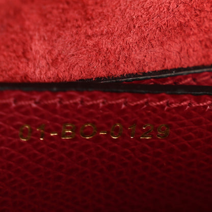 Christian Dior Grained Calfskin Saddle Bag Red 7 of 14