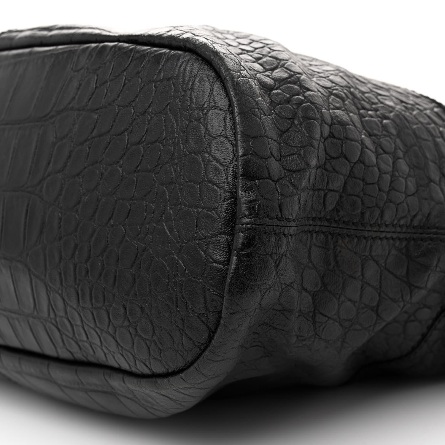 Givenchy Calfskin Crocodile Embossed Medium Nightingale Black 10 of 13