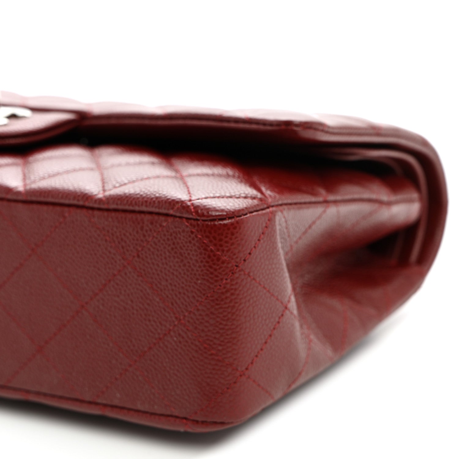 Chanel Caviar Quilted Medium Double Flap Burgundy 9 of 9
