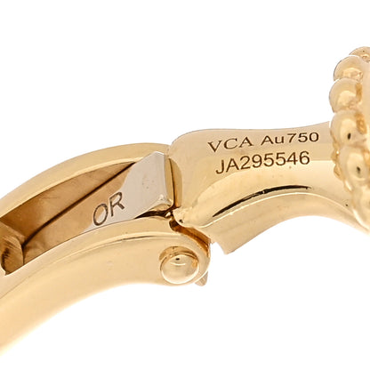 Van Cleef & Arpels 18K Yellow Gold Vintage Alhambra Earrings 4 of 5