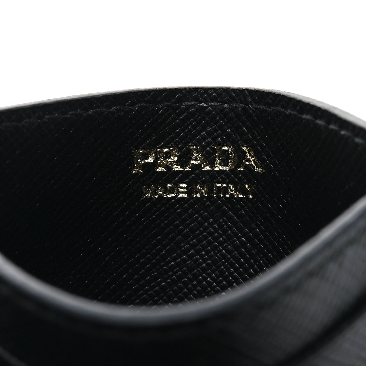 Saffiano Metal Card Holder Black