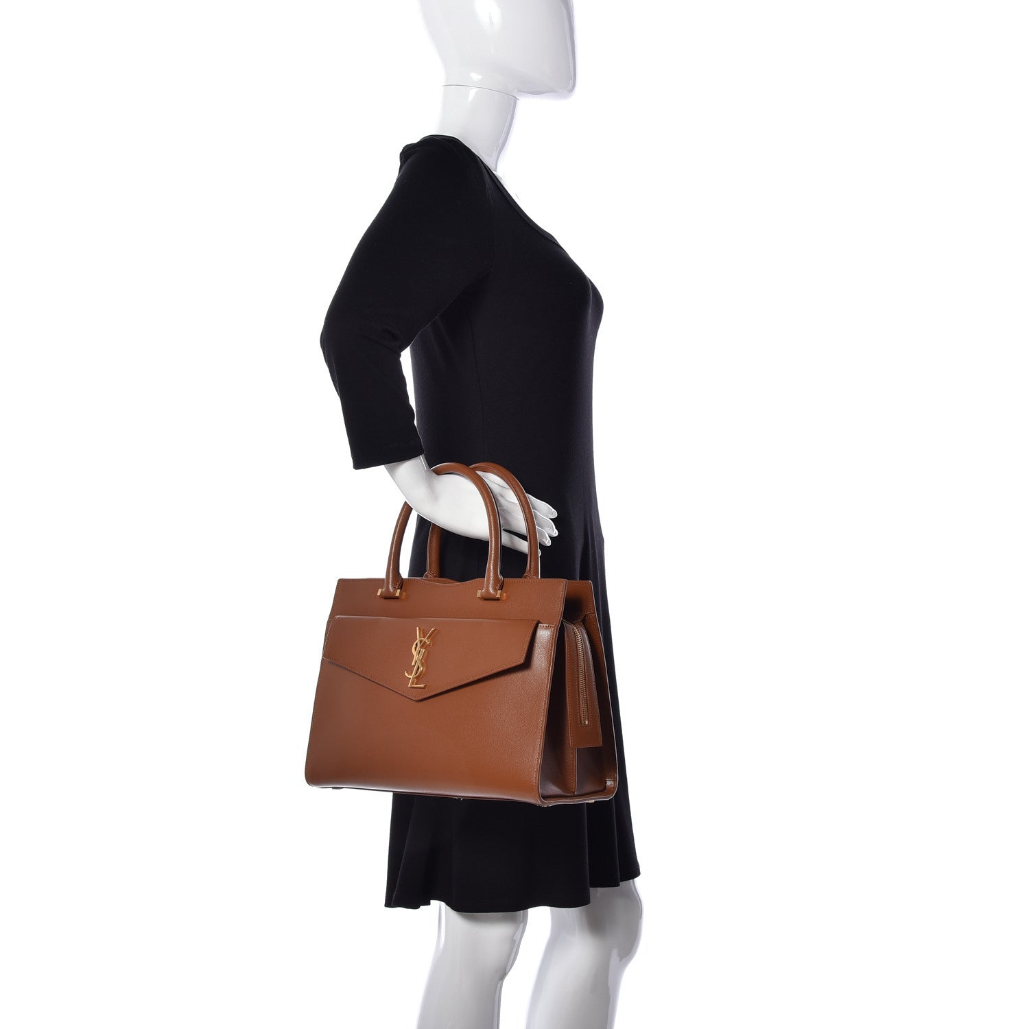 Saint Laurent Grain De Poudre Medium Uptown Tote Brick 4 of 16