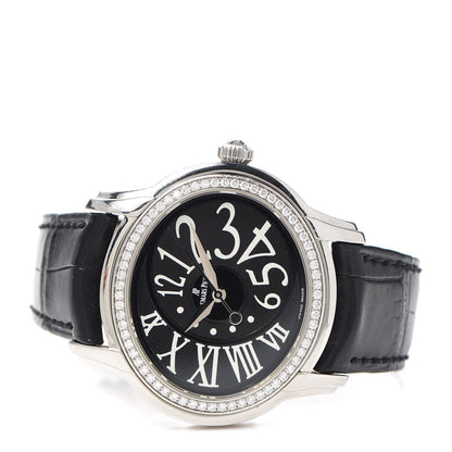 Audemars Piguet Stainless Steel Alligator Diamond 39.5mm Millenary Automatic Watch Black 77301ST.ZZ.D002CR.0 2 of 6
