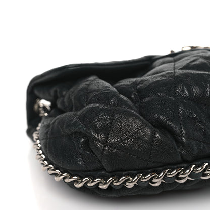 Chanel Washed Lambskin Quilted Chain Around Flap Black 8 of 9
