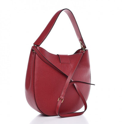 MCM Grained Calfskin Large Patricia Park Avenue Hobo Ruby Tan 4 of 8