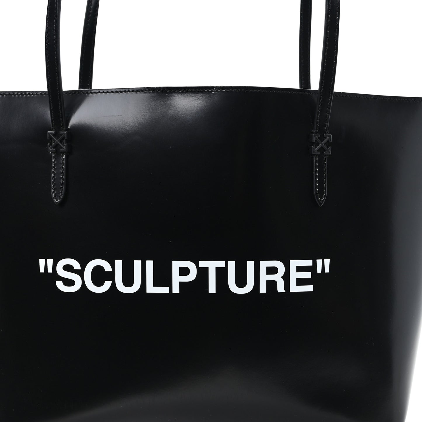 Calfskin Sculpture Day Off Tote Bag Black White