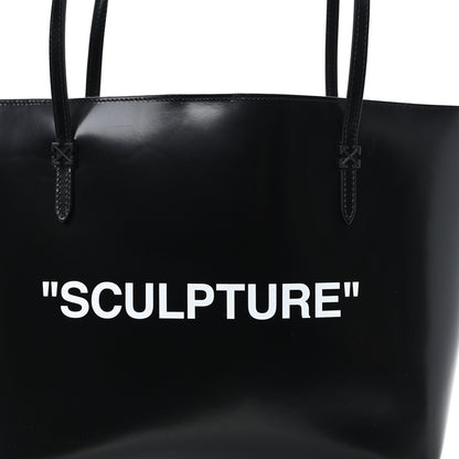 Off-White Calfskin Sculpture Day Off Tote Bag Black White 8 of 10
