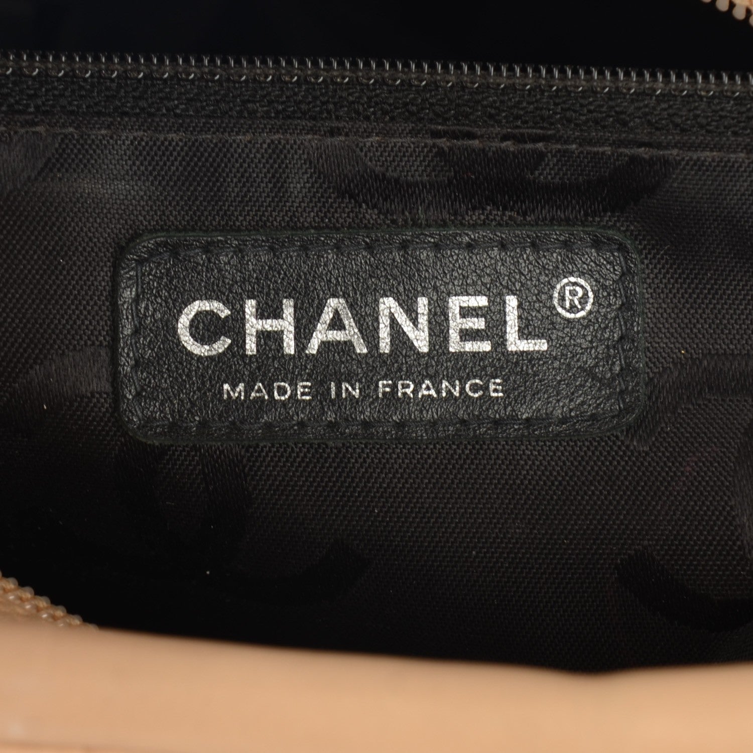 Chanel Calfskin Quilted Large Cambon Bowler Beige Black 6 of 12