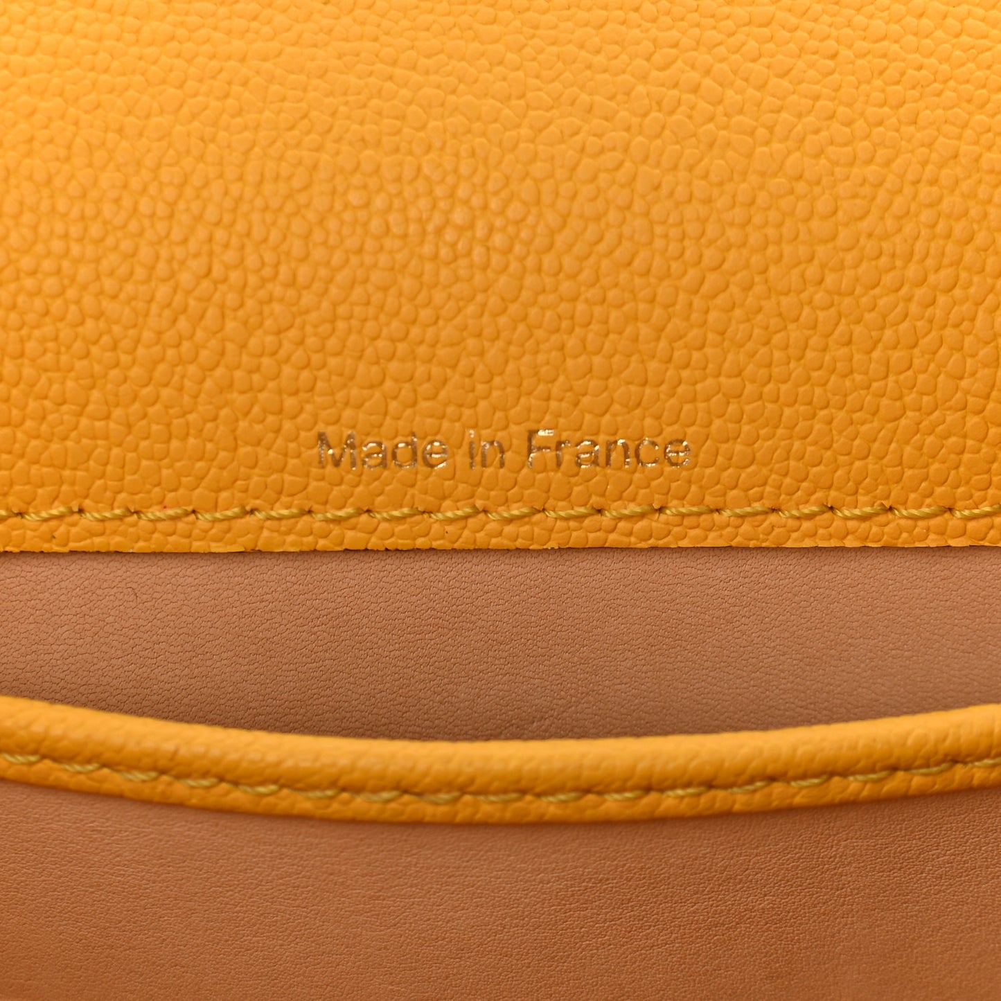 Grained Calfskin Mini Brillant Satchel Yellow