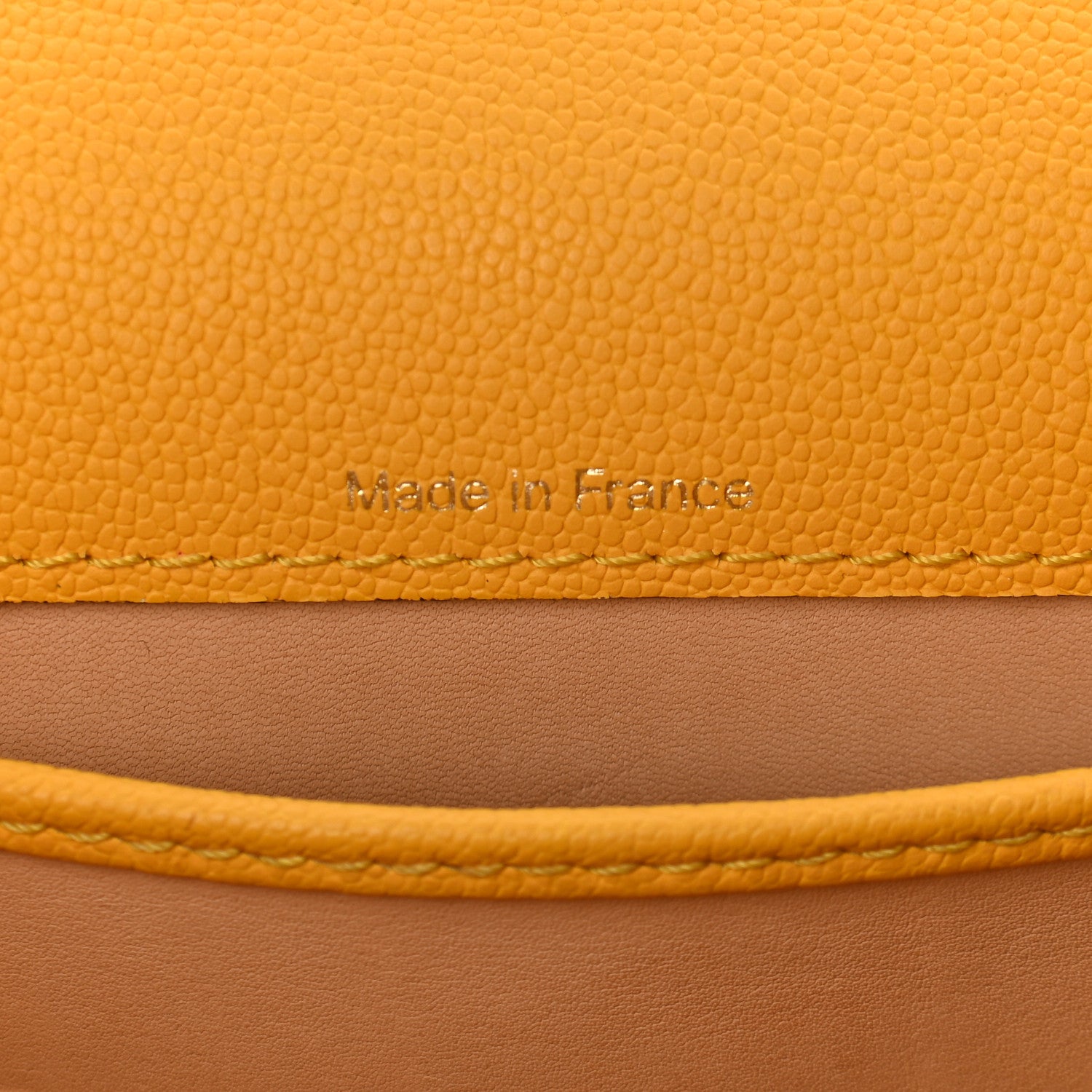 Delvaux Grained Calfskin Mini Brillant Satchel Yellow 7 of 9