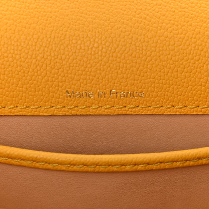 Delvaux Grained Calfskin Mini Brillant Satchel Yellow 7 of 9