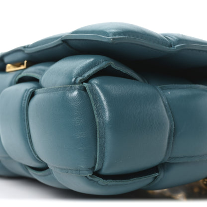 Bottega Veneta Lambskin Maxi Intreccio Padded Chain Cassette Crossbody Bag Mallard 10 of 10