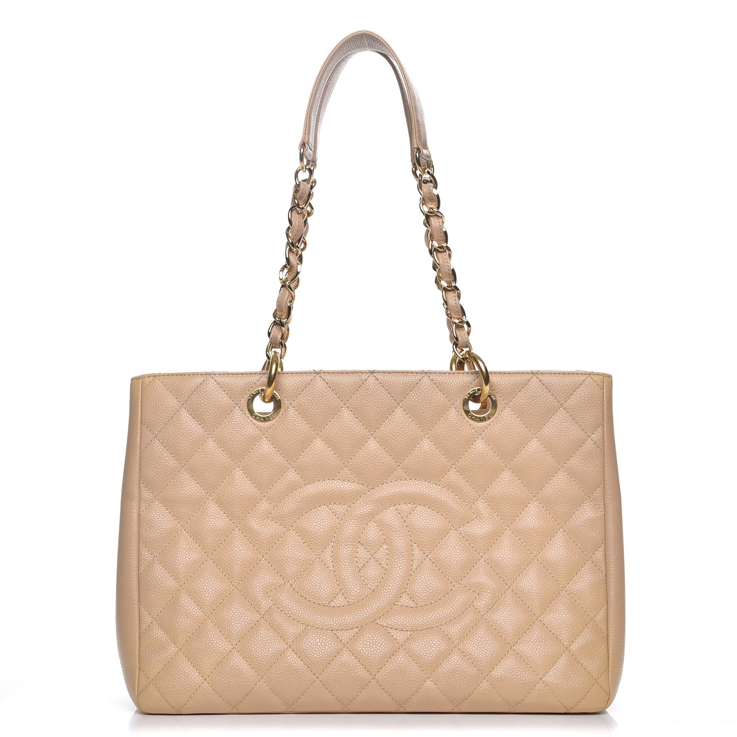Chanel Caviar Quilted Grand Shopping Tote GST Beige Clair 1 of 12
