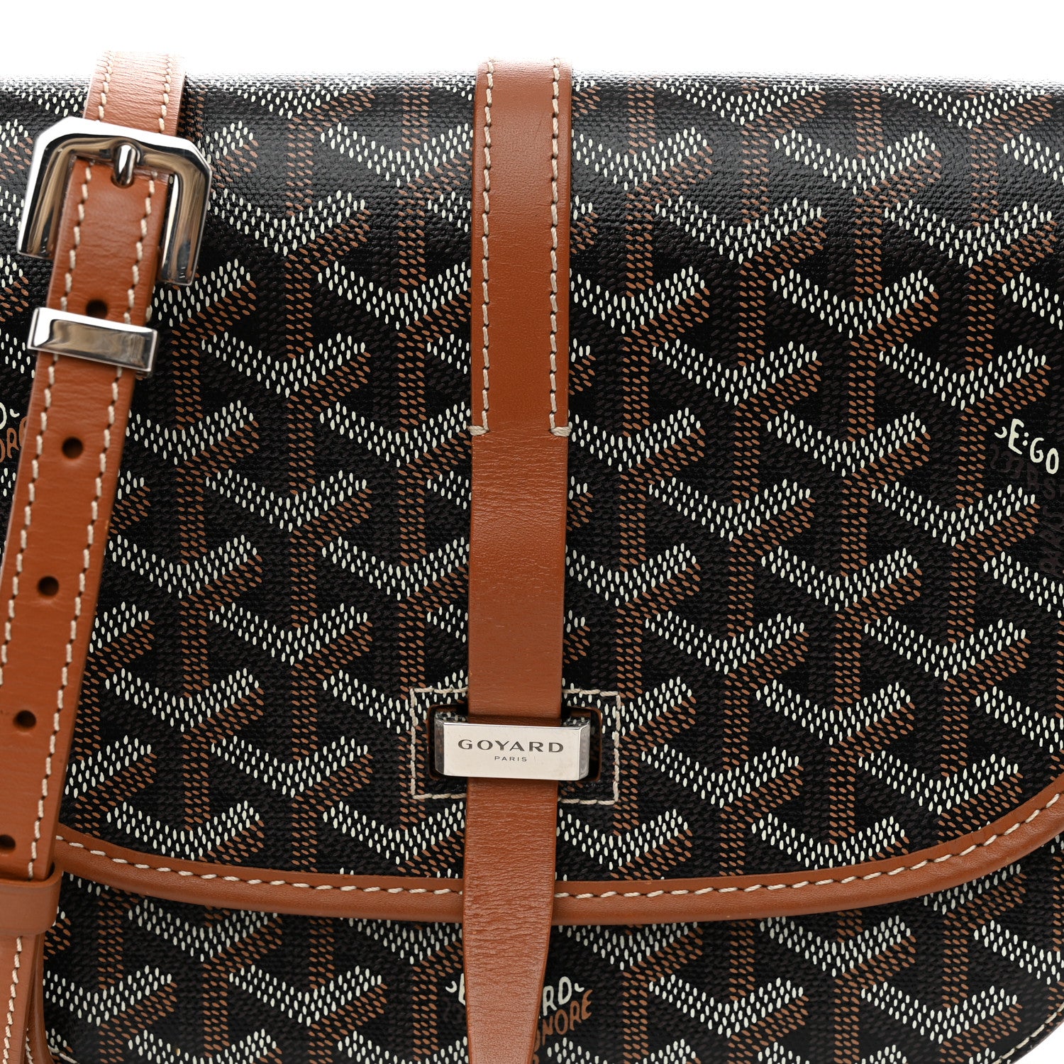 Goyard Goyardine Belvedere II PM Messenger Bag Black Gold 7 of 10