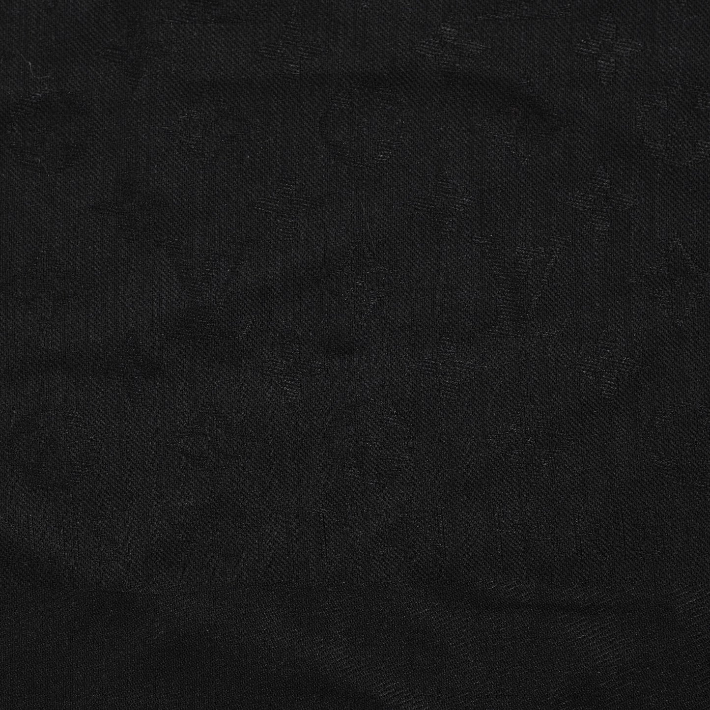 Silk Wool Monogram Shawl Black