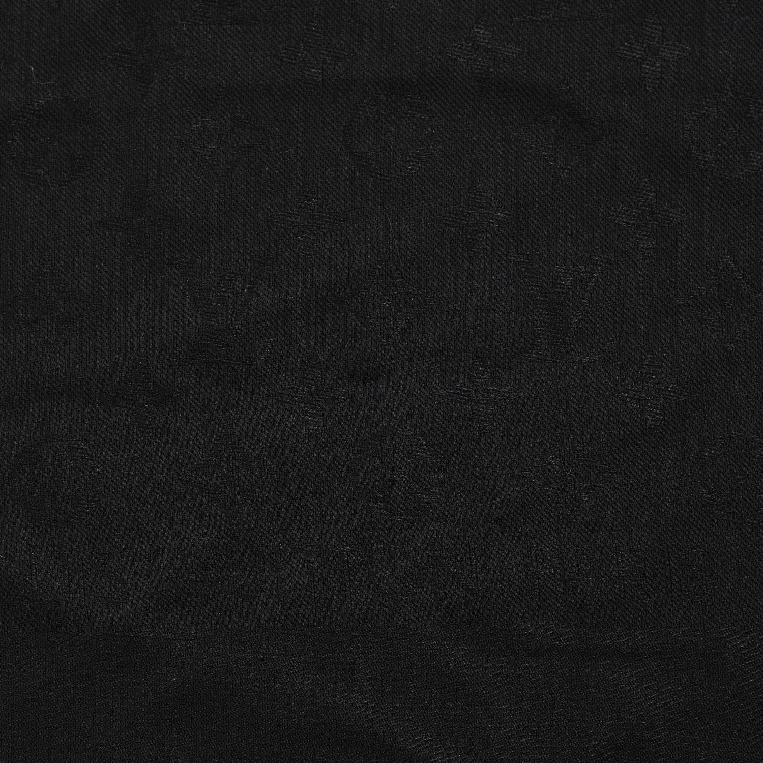 Louis Vuitton Silk Wool Monogram Shawl Black 2 of 4