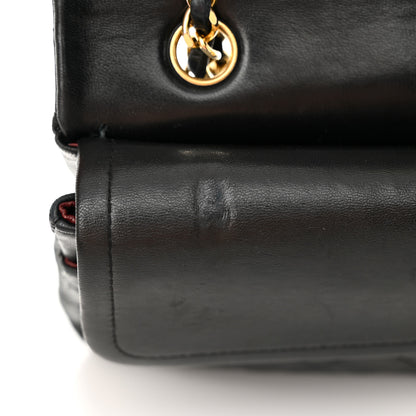 Chanel Lambskin Quilted Medium Double Flap Black 11 of 14