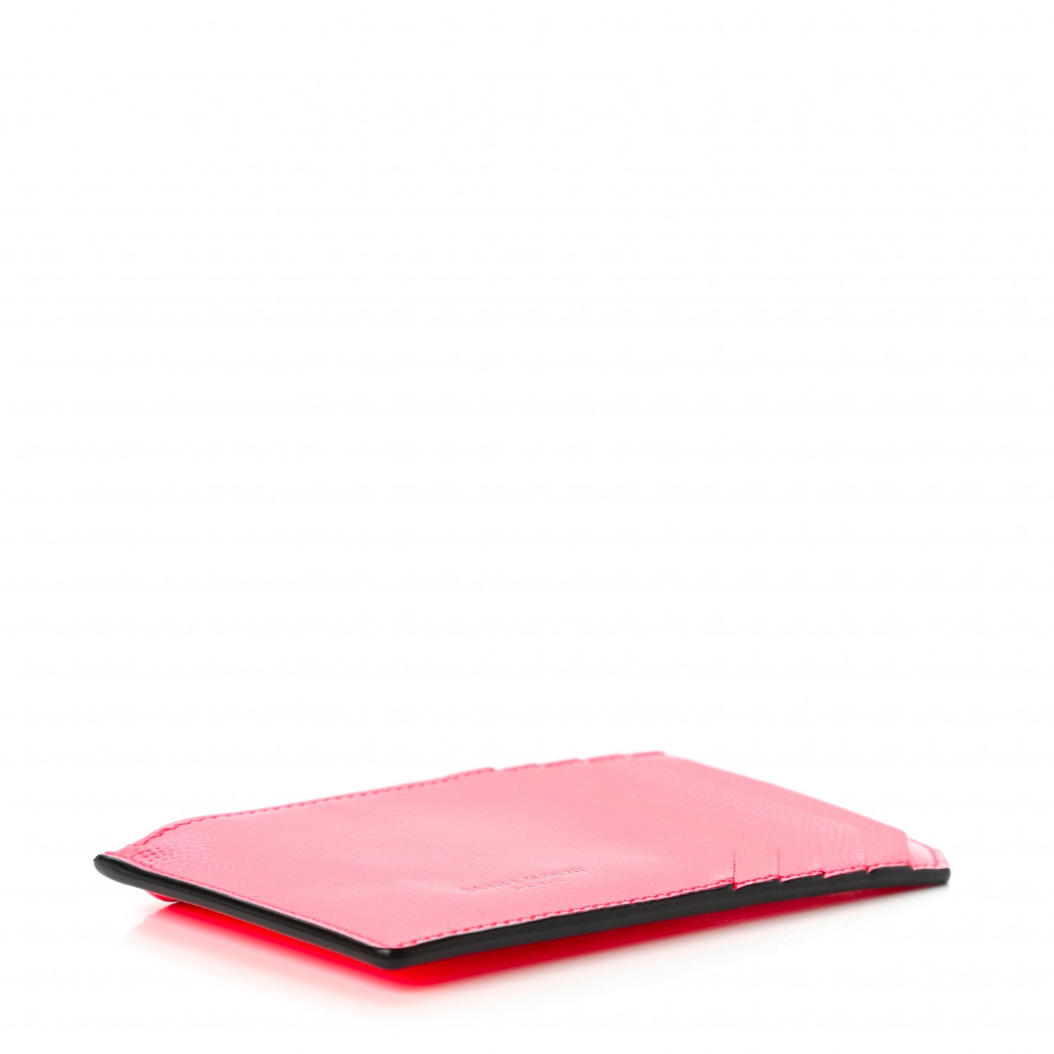 Saint Laurent Patent Grain de Poudre 5 Fragments Zip Pouch Card Holder Neon Pink 4 of 11