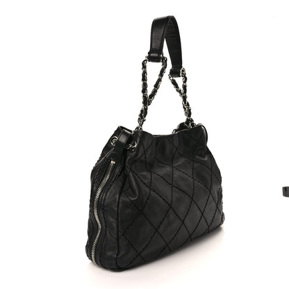 Chanel Lambskin Expandable Tote Black 3 of 11