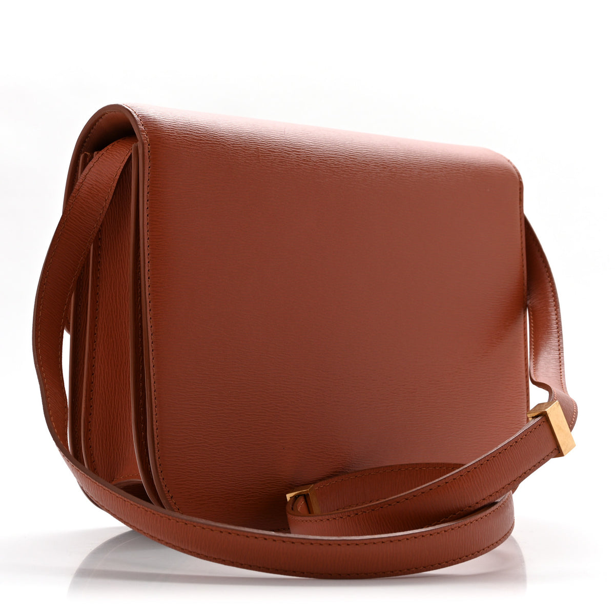 Liege Calfskin Medium Classic Box Flap Bag Terracotta