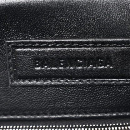 Balenciaga Extra Supple Calfskin Crocodile Embossed Large Editor Bag Silver 6 of 13