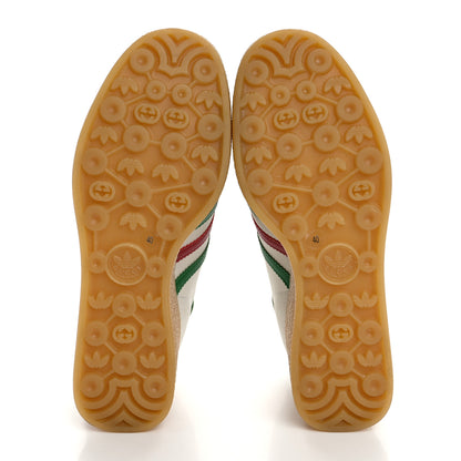 Gucci X ADIDAS Suede Madeira Gazelle Wedge Sneakers 40 Oatmeal White New Shamarock Hibiscus Red 7 of 8