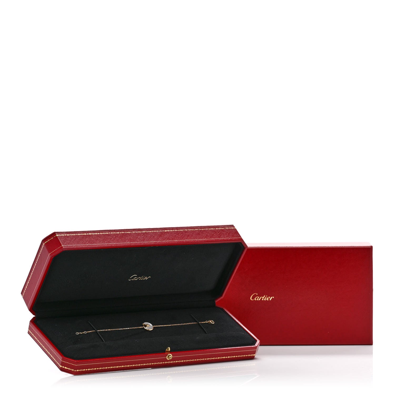 Cartier 18K Yellow Gold Diamond Mother of Pearl Amulette de Cartier Bracelet 4 of 4