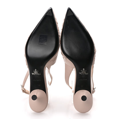 Prada Nappa Pointed Toe Slingback 55mm Pumps 40 Cipria 5 of 8