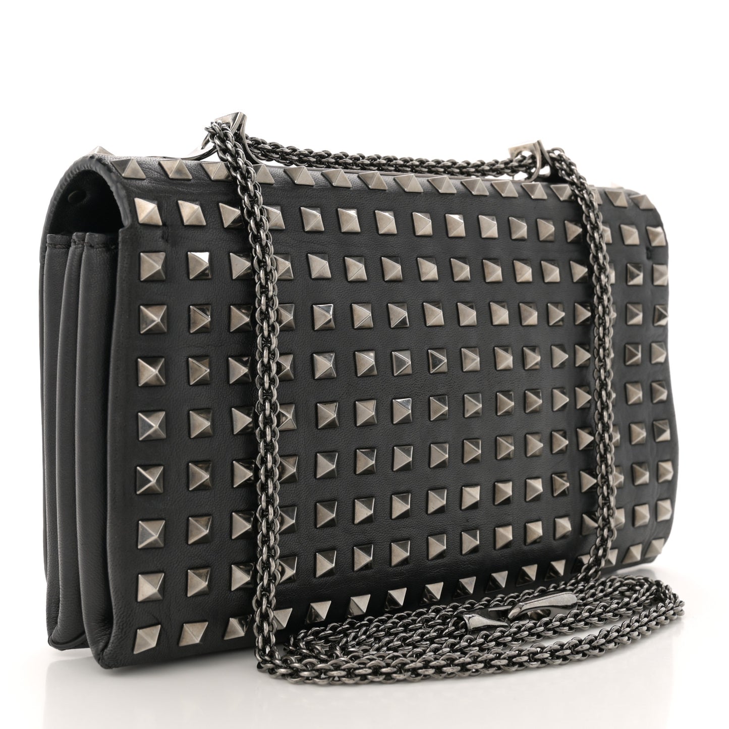 Vitello Rockstud All Over Va Va Voom Flap Bag Black