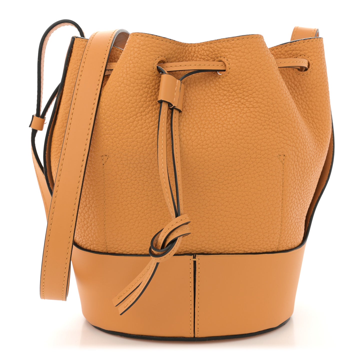 Calfskin Small Balloon Bucket Bag Yellow
