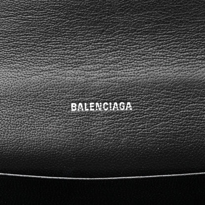 Balenciaga Grained Calfskin Hourglass Top Handle Crossbody Phone Holder Black 6 of 10