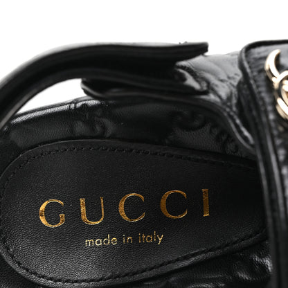 Gucci Guccissima GG Embossed Womens Sandals 37 Black 8 of 10