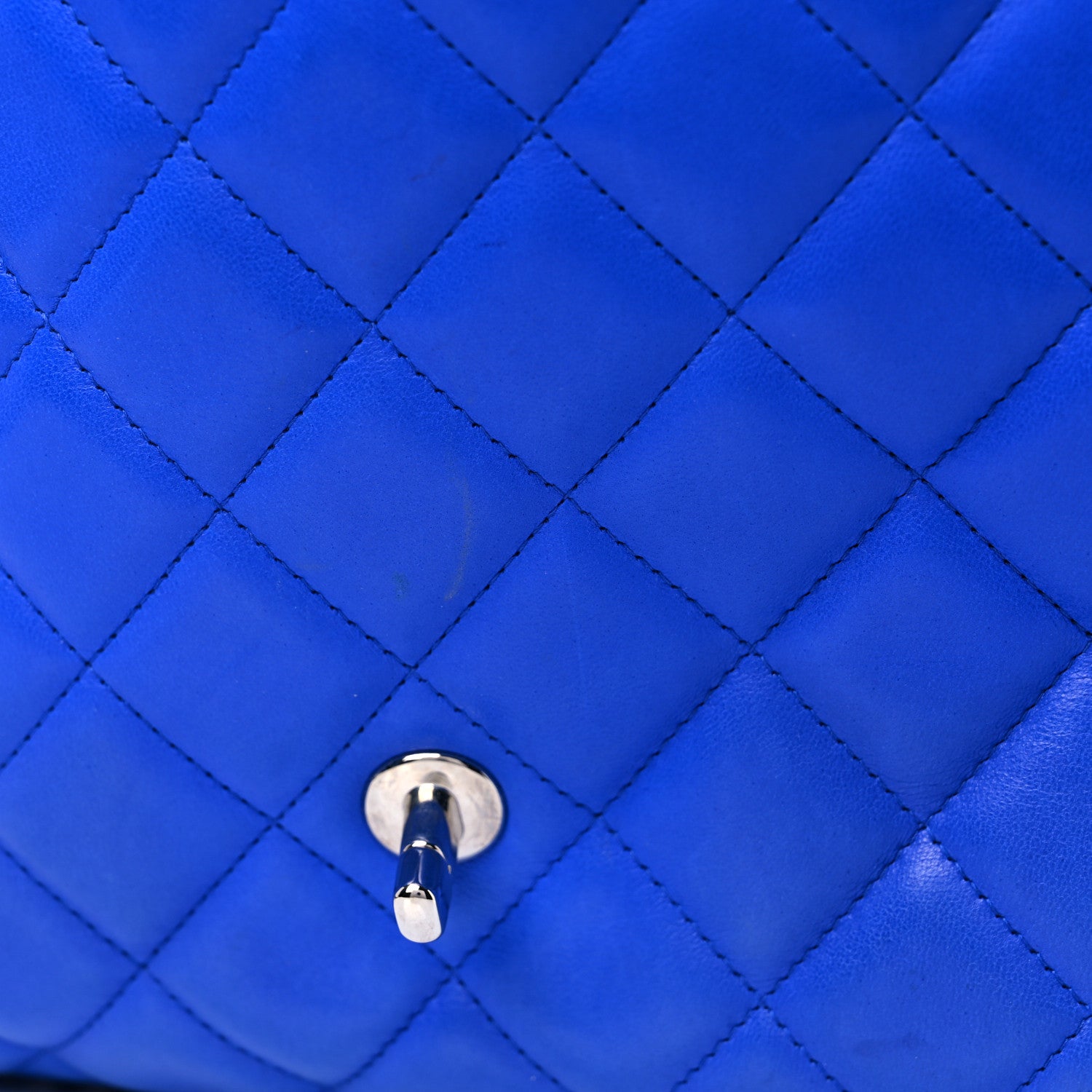 Chanel Lambskin Quilted Maxi Single Flap Blue 16 of 20