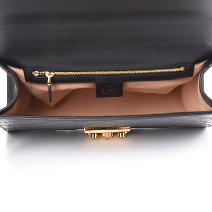 Gucci Guccissima Medium Padlock Shoulder Bag Black 5 of 10