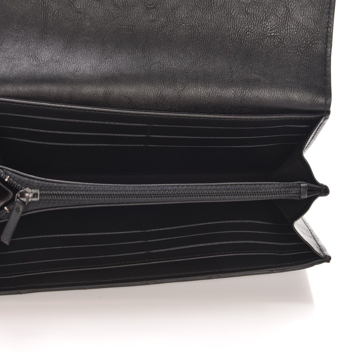 Chanel Crumpled Calfskin Quilted Large Flap Wallet So Black 5 of 8