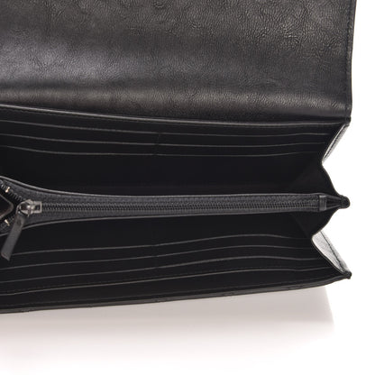 Chanel Crumpled Calfskin Quilted Large Flap Wallet So Black 5 of 8